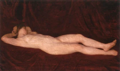 Nudo su sfondo rosso